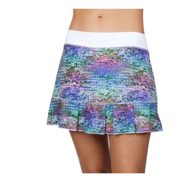 Sofibella UV Colors Mermaid Print  Tennis Skirt Skort Size Small Multicolor - Picture 1 of 9